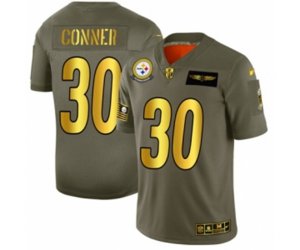 Pittsburgh Steelers #30 James Conner Limited Olive Gold 2019 Salute to Service Football Jersey