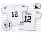 Oakland Raiders #12 Kenny Stabler White Authentic Football Throwback Jersey