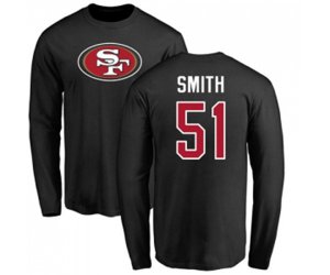 San Francisco 49ers #51 Malcolm Smith Black Name & Number Logo Long Sleeve T-Shirt