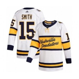 Nashville Predators #15 Craig Smith Authentic White 2020 Winter Classic Hockey Jersey