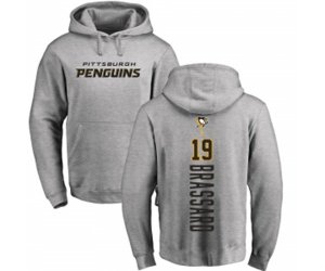 NHL Adidas Pittsburgh Penguins #19 Derick Brassard Ash Backer Pullover Hoodie