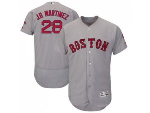 Boston Red Sox #28 J. D. Martinez Grey Flexbase Authentic Collection Stitched Baseball Jersey