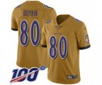 Baltimore Ravens #80 Miles Boykin Limited Gold Inverted Legend 100th Season Football Jersey