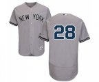 New York Yankees #28 Austin Romine Grey Road Flex Base Authentic Collection MLB Jersey