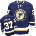 St. Louis Blues #37 Klim Kostin Premier Navy Blue Third NHL Jersey