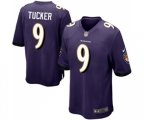 Baltimore Ravens #9 Justin Tucker Game Purple Team Color Football Jersey