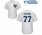 New York Yankees #77 Clint Frazier Replica White Home MLB Jersey