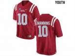 Youth Ole Miss Rebels Eli Manning #10 College Alumni Football Limited Jersey - Red