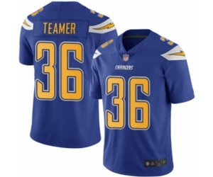 Los Angeles Chargers #36 Roderic Teamer Limited Electric Blue Rush Vapor Untouchable Football Jersey