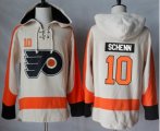 Philadelphia Flyers #10 Brayden Schenn Cream Sawyer Hooded Sweatshirt Stitched NHL Jersey
