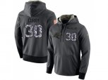 Carolina Panthers #30 Stephen Curry Stitched Black Anthracite Salute to Service Player Performance Hoodie