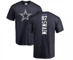 Dallas Cowboys #87 Geoff Swaim Navy Blue Backer T-Shirt