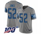 Detroit Lions #52 Christian Jones Limited Gray Inverted Legend 100th Season Football Jersey