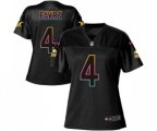 Women Minnesota Vikings #4 Brett Favre Game Black Fashion Football Jersey