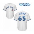Toronto Blue Jays #65 Elvis Luciano Authentic White Home Baseball Player Jersey