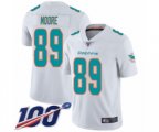 Miami Dolphins #89 Nat Moore White Vapor Untouchable Limited Player 100th Season Football Jersey