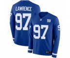 New York Giants #97 Dexter Lawrence Limited Royal Blue Therma Long Sleeve Football Jersey