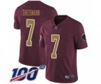 Washington Redskins #7 Joe Theismann Burgundy Red Gold Number Alternate 80TH Anniversary Vapor Untouchable Limited Player 100th Season Football Jersey