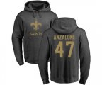 New Orleans Saints #47 Alex Anzalone Ash One Color Pullover Hoodie