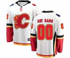 Calgary Flames Customized Fanatics Branded White Away Breakaway Hockey Jersey