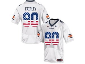 2016 US Flag Fashion Men\'s Under Armour Nick Fairley #90 Auburn Tigers College Football Jersey - White