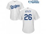 Los Angeles Dodgers #26 Chase Utley Authentic White Home Cool Base MLB Jersey