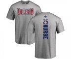 Edmonton Oilers #25 Darnell Nurse Ash Backer T-Shirt