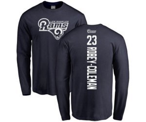 Los Angeles Rams #23 Nickell Robey-Coleman Navy Blue Backer Long Sleeve T-Shirt