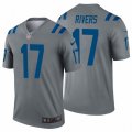 Indianapolis Colts #17 Philip Rivers Stitched Gray Inverted Legend Jersey