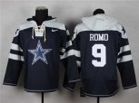 Dallas Cowboys #9 Tony Romo white-blue[pullover hooded sweatshirt]