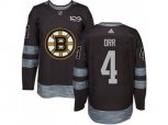 Boston Bruins #4 Bobby Orr Black 1917-2017 100th Anniversary Stitched NHL Jersey