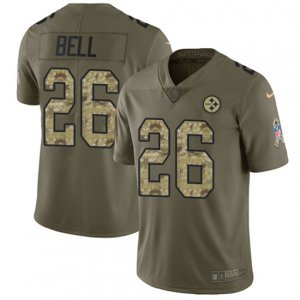 Pittsburgh Steelers #26 Le\'Veon Bell Limited Olive Camo 2017 Salute to Service NFL Jersey