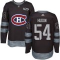 Montreal Canadiens #54 Charles Hudon Premier Black 1917-2017 100th Anniversary NHL Jersey