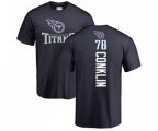 Tennessee Titans #78 Jack Conklin Navy Blue Backer T-Shirt