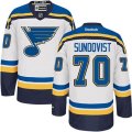 St. Louis Blues #70 Oskar Sundqvist Authentic White Away NHL Jersey