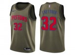 Detroit Pistons #32 Christian Laettner Green Salute to Service NBA Swingman Jersey