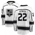Los Angeles Kings #22 Trevor Lewis Authentic White Away Fanatics Branded Breakaway NHL Jersey