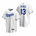 Nike Kansas City Royals #13 Salvador Perez White Home Stitched Baseball Jersey