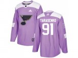 Adidas St. Louis Blues #91 Vladimir Tarasenko Purple Authentic Fights Cancer Stitched NHL Jersey