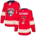 Florida Panthers #7 Colton Sceviour Authentic Red Drift Fashion NHL Jersey