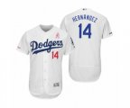 Enrique Hernandez Los Angeles Dodgers #14 White 2019 Mother's Day Flex Base Home Jersey