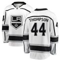 Los Angeles Kings #44 Nate Thompson Authentic White Away Fanatics Branded Breakaway NHL Jersey