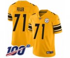 Pittsburgh Steelers #71 Matt Feiler Limited Gold Inverted Legend 100th Season Football Jersey