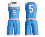 Sacramento Kings #5 De'Aaron Fox Swingman Blue Basketball Suit Jersey - City Edition