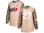 Carolina Hurricanes #27 Justin Faulk Camo Authentic 2017 Veterans Day Stitched NHL Jersey