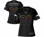 Women Denver Broncos #20 Duke Dawson Game Black Fashion Football Jersey