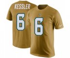 Jacksonville Jaguars #6 Cody Kessler Gold Rush Pride Name & Number T-Shirt