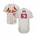 St. Louis Cardinals #63 Edmundo Sosa Cream Alternate Flex Base Authentic Collection Baseball Player Jersey