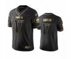 Green Bay Packers #17 Davante Adams Limited Black Golden Edition Limited Football Jersey