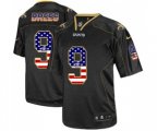 New Orleans Saints #9 Drew Brees Elite Black USA Flag Fashion Football Jersey